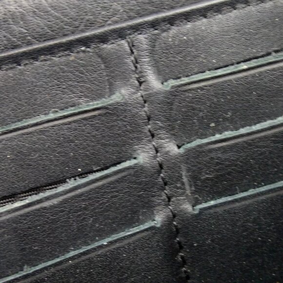 837160AM (G2) Jimmy Choo Wallet Long Studded Zip Around Black Leather - Picture 10 of 13